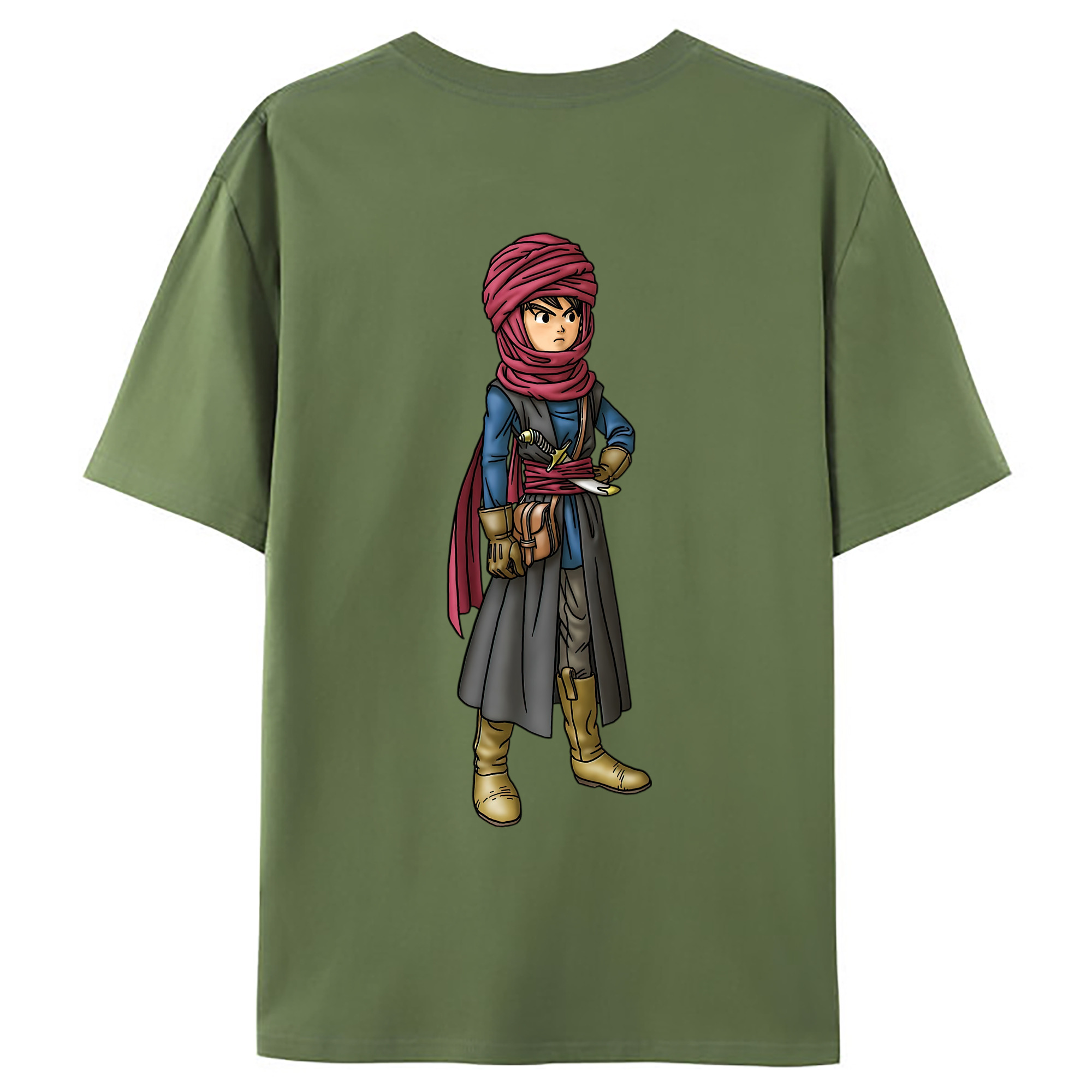 （画像用） ドラゴンクエスト Doragon Kuesuto Dragon Quest 綿100％ メンズ半袖Tシャツ（バックプリント） 通気性